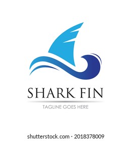 Shark fin logo design template. Vector illustration
