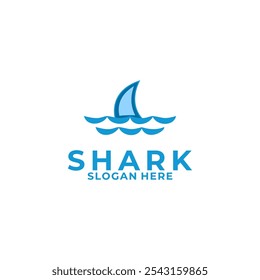 Shark Fin Logo Design Template Vectors