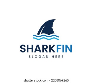 Shark fin logo design vector icon template