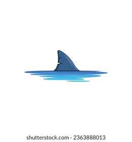 Shark fin logo isolated vector graphics