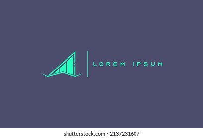 logotipo de aleta de tiburón diseño mínimo, vector