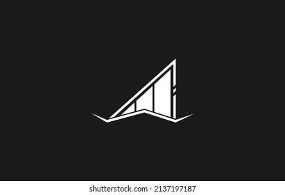 shark fin logo minimalist design, management, capital, luxury, finance