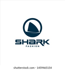 shark fin logo simple modern dark blue vector symbol for animal icon or marine life graphic design template