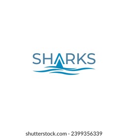 Shark Fin Logo. Simple and modern. Suitable for any industry, especially those related to sharks.