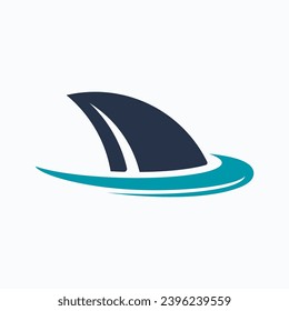 Shark fin logo symbol vector illustration 