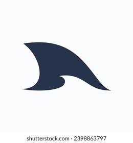 Shark fin logo symbol vector illustration 