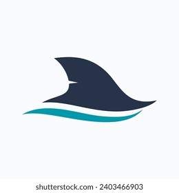 Shark fin logo symbol vector illustration 
