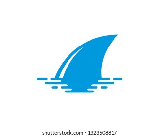 Shark fin logo template vector icon illustration design 