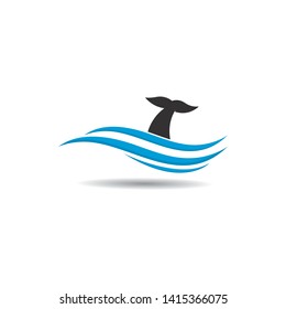 Shark fin logo template vector icon illustration design 