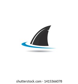 Shark Fin Logo Template Vector Icon Illustration Design 