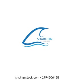 Shark fin logo template vector icon illustration design