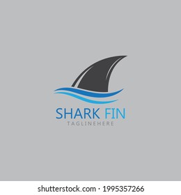 Shark fin logo template vector icon illustration design