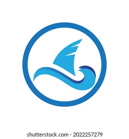 Diseño de ilustraciones vectoriales del logotipo de la aleta de tiburón