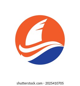 Shark fin logo template vector icon illustration design