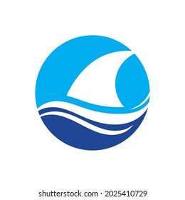 Diseño de ilustraciones vectoriales del logotipo de la aleta de tiburón