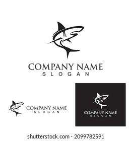 Shark fin logo template vector icon illustration design