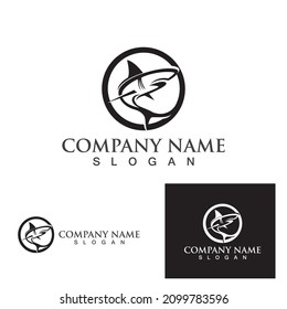 Shark fin logo template vector icon illustration design