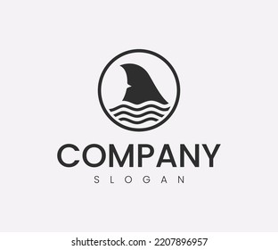 Shark Fin Logo Template Vector Icon