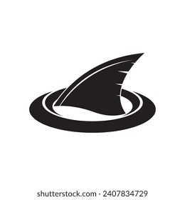 Shark fin logo template vector icon illustration design