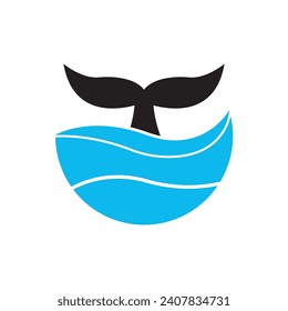 Shark fin logo template vector icon illustration design