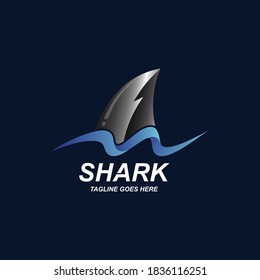 Shark fin logo in vector