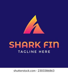 Shark fin logo vector design