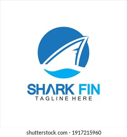 Shark fin logo vector illustration design template.Shark Logo Template-Vector illustration