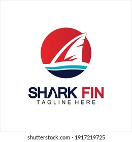 Shark fin logo vector illustration design template.Shark Logo Template-Vector illustration