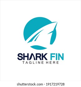 Shark fin logo vector illustration design template.Shark Logo Template-Vector illustration