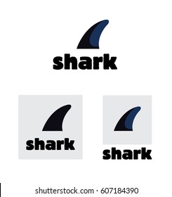Shark fin logotype. Vector illustration