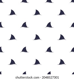 shark fin on a white background seamless pattern vector illustration