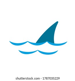shark fin in the sea vector design