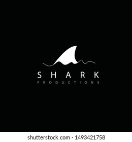 Shark fin shaped simple logo