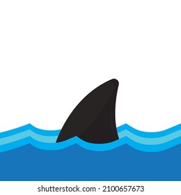 Shark fin sign vector isolated illustration