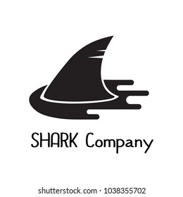 shark fin silhouette icon 