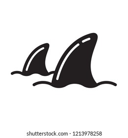 Shark fin vector dolphin icon fish whale logo sea ocean illustration graphic symbol