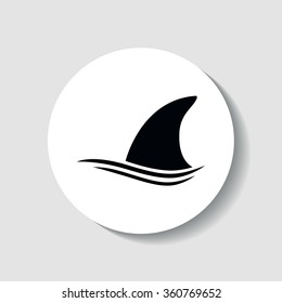 Shark fin - vector icon.