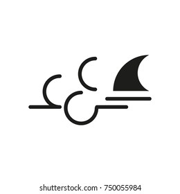 shark fin vector icon