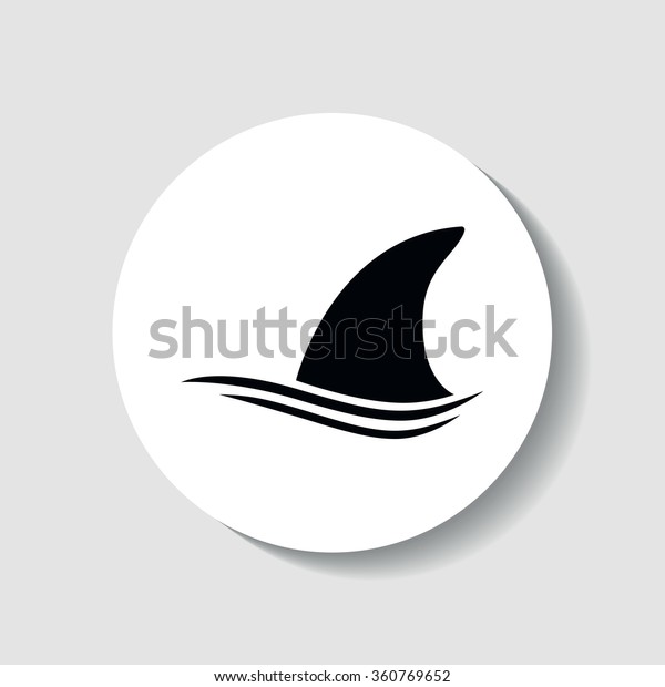 Shark Fin Vector Icon のベクター画像素材 ロイヤリティフリー 360769652