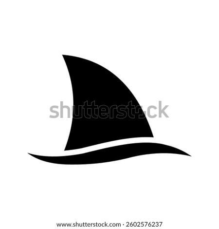 Shark fin vector icon color editable