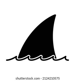 shark fin vector icon dolphin fish whale logo symbol cartoon character illustration sea ocean doodle design isolated