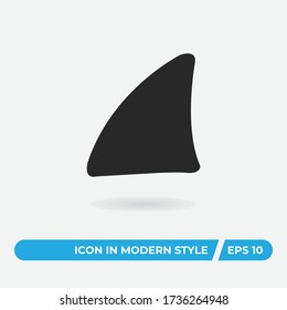 Shark fin vector icon, simple sign for web site and mobile app.