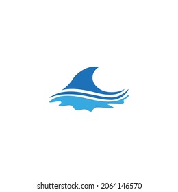 shark fin vector illustration for icon, symbol or logo