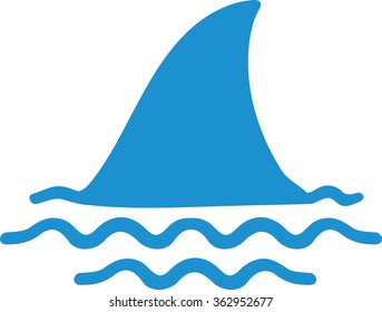 Shark fin in water