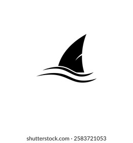 Shark fin, wave icon.vector simple trendy style illustration for web and app..eps