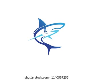 Shark fish animals logo symbols vector