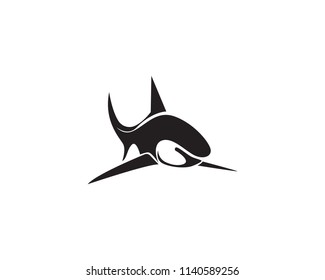 Shark fish animals logo symbols vector