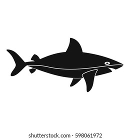 Shark fish icon. Simple illustration of shark fish vector icon for web