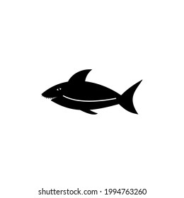 shark fish icon vector sign symbol