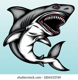 Shark fish illustration. Premium vector